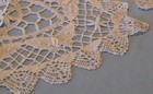 Oval Tabletop Doily Vintage Three  3  Matching    Hand Finished Needle Art