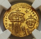 Byzantine Empire Gold Constans Ii constant Iv Solidus Ad 654-668 Ngc Ms 4 5 3 5