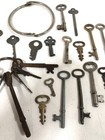Authentic Vintage Antique Skeleton Key Lot Of 26 Pieces Rustic Key Ring