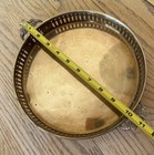 Vintage Round Brass Tray With Floral Designed With Handles Made In India