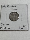 1940-c Newfoundland 5 Cents Small Silver Coin Cleaned Low Mintage