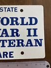 Vintage Delaware License Plate World War Ii Veteran Tag Topper Booster 50th Aniv
