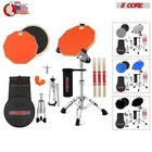 5core Drum Practice Pad Set 12  Snare Drumming Stand 2 Sided Silent Drummer Kit