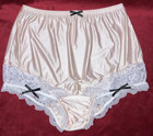 M L  Mushroom Gusset Granny Panty Silky Nylon Satin Brief Sissy Vintage Styl