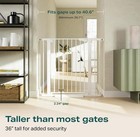 Cumbor Extra Tall Baby Safety Gate For Stairs   Doorway 29 7 -40 6 wx36   h  White