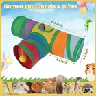 Rypet Guinea Pig Tunnel 3 Way Collapsible Small Pet Tunnels And Tubes With In   