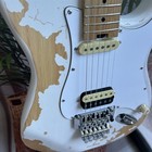 Us Shipping Top Quality Custom St Ruins White Electric Guitar Floyd Rose