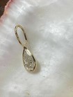 2ct Pear Lab Created Diamond Solitaire Pendant Free Chain 14k Yellow Gold Finish
