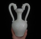 Elegant Old Chinese  ge  Kiln Hand Carving Dragon Handles Porcelain Vase