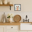 Red Heeler Australian Cattle Dog Coastal Sea Glass Framed Print Wdk6888mfp88