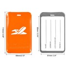 Luggage Tag Pvc Holders  Baggage Label Identifier With Straps Orange