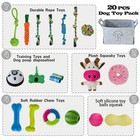 20pcs Puppy Chew Toys For Teething  Dog Chew Toys With Rope Toys  Pet Dog Too   