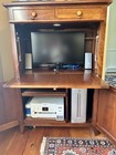Ethan Allen American Impressions Wood Desk Armoire  Brown