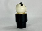 3 5    Jumbo Vintage Little People Dog Fisher Price  Black white Yellow Collar