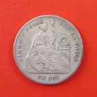 1 Sol Peru 1871 Xf   Silver   Km 196 3