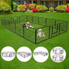 Expandable 16 Panel Dog Kennel Exercise Playpen Multiple Shape Safe For Pet 24 
