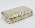 William Iv Sterling Silver Rectangular Snuff Box Birmingham 1834