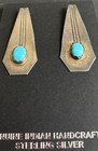 Vintage Navajo Turquoise Sterling  Post Earrings