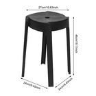 18 11inch Height Plastic Stack Nesting Stools 10pc Portable Stackable Bar Stools