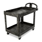 Rubbermaid Commercial 452088bk 25 9  X 45 2  X 32 2  2 Shelf Utility Cart New