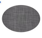 Chilewich Mini Basketweave Oval Placemat Cool Gray  Set Of 4 Msrp  80