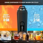 5 Gallon Insulated Beverage Dispenser Hot 6hr cold 5hr 20 Cups Lldpe Dual-layer
