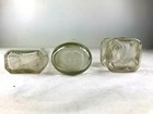 Lot Of 3 Vintage Bottles Glass Clear Various Sizes