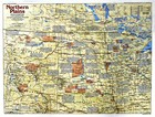 1986-12 December Northern Plains Making America National Geographic Map  Euc A3 