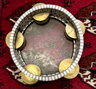 Restored Antique Vintage 22cm Fish Skin Riqq Tambourine Mosaic