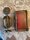 Vintage Beveled Glass Jewelry Box With Perfume Bottle