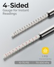 Pencil Tire Pressure Gauge 2 Pack With Valve Caps  Stainless Steel Body Tire    