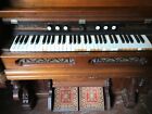 Estey Reed Pump Organ Polished Oak Style Tall Case Keyboard Cover Piano Style