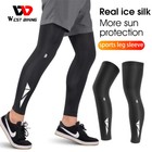 West Biking Summer Leg Covers Cycling Reflective Ice Silk Leg Warmers A Pair
