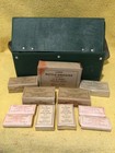 Vtg 1940   s First Aid Medic Bag case With Red Cross Emblem - With Bandages
