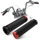 1 Inch Hand Grips Silicone Non Slip Cnc 6061 Aluminum Handlebar Grip For Red