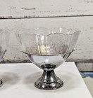 Pair Of American Sweetheart Depression Glass Sherbet Metal Base Macbeth Evans