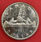 1957 Canada Silver Dollar  Uncirculated  Beautiful Dollar 