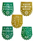 San Judas Tadeo Plastic Papel Picado Banner 3pack Mexican Party Decorations