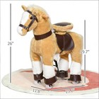 Kids Riding Horse Toy  Plush Rocking Pony With Wheels For Ages 3-8