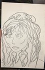 Handmade Pencil Portrait Drawing Of Woman  cher  Original Sketch Art Unframed