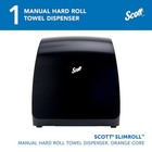 Scott 47092 Slimroll Manual Towel Dispenser  Black  For Scott Orange Core