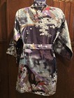 Japanese Kimono Robe W  Belt Floral Geisha Design  Knee Length  One Size Unisex