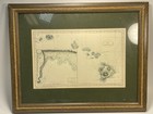 Lahaina Printsellers Sandwich Islands Map 1982 Limited Edition Framed Hawaii