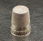 Antique Waite   Thresher Sterling Silver Thimble Size 7