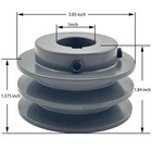 2ak30-1 Double Groove V Belt Pulley 1 Inch Bore 3 05  Od v Belt Sheaves Cast    