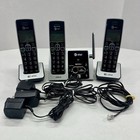 At t Cl82413 Three Handset Cordless Answering Phone System Caller Id Dect 6 0