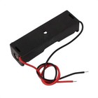 2pcs Spring Clip Black Plastic 1 X 1 5v Aa Battery Case Holder With Wire Leads 