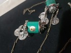Vintage Made In Israel Dangle Coin Necklace Ethnic Judaica Jewelry Parts as-is