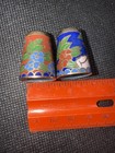 Vtg Lot Of 2 Cloisonn   Thimbles  Flowers Birds Metal enamel Collectible Sewing
