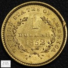 1852 Type 1 Liberty Head One Dollar Gold G 1  lustrous  